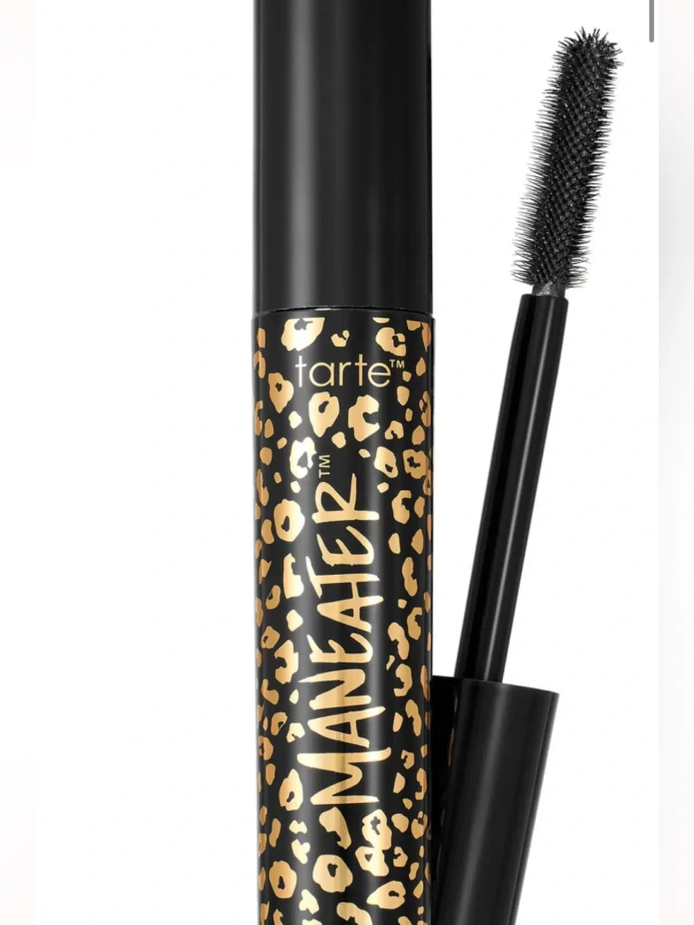 tarte Maneater Mascara – Black with Gold Leopard Print Tube in Black Brand New